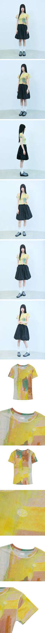CH EMBROIDERED LOGO WOMAN T-SHIRT(YELLOW)