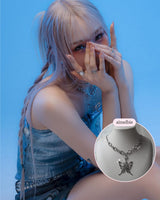 [IDLE Miyeon Necklace] Princess Butterfly Chain Semi Choker Necklace