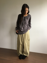Hema Eyelet Shirred T-shirt (2color)