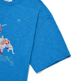 フィッシングピープルグラフィックルーズフィットTシャツ [BLUE]
