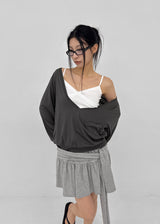 [MADE] Roni's Deep V-neck Summer Cotton Long Sleeve Tee