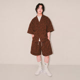 flower robe cardigan_brown