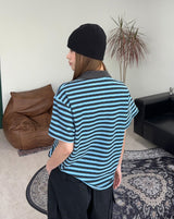 Gaen Terry Stripe Collar Tee