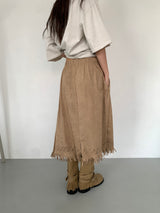 SUEDE PUNCHING SKIRT (3C)