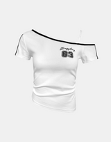Struggle オフショルダーグラフィックTシャツ