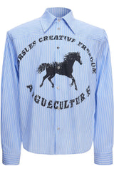Studded Striped Printed Shirt
