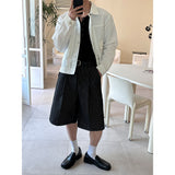 [S/S] Pin stripe bermuda pants