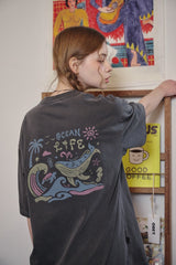 ブルーウェーブピグメント半袖Tシャツ