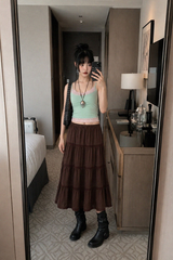 RUSTIC ROMANCE TIERED MAXI SKIRT