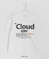 バル ドット レタリング セミクロップ ショートスリーブ Tシャツ