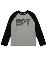 USA Flag Raglan Long Sleeve T-Shirt Black