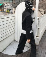VELVET SNAP WIDE PANTS