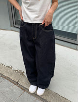 More wide denim pants