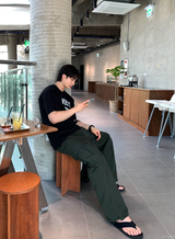 カイパーカーゴワイドストリングバンディングパンツ