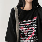 Ous レタリング スケッチ ボックスフィット 半袖 Tシャツ