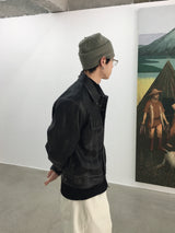 PL Washed Trucker Leather Jacket 2C