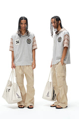 Hooded Striped Sports Tee