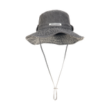 ベルトデニム ウォッシュドサファリハット(Black Denim)
