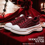 KILLWINNER Lihuo Series Canvas Shoes, Red, 7cm Height Increasing, Thick Sole Casual Shoes, Couple Style