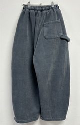 SHEEP FLEECE🐑PIGMENT STRAP RIVET BALLOON LONG PANTS💙🩶🤍3COLOR