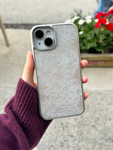 Nudy Lace MagSafe Silver Glass Bumper Case