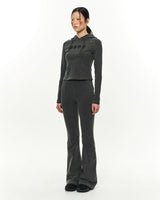 パッチスリムフーディー _ Dark Grey