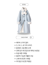 Cloud muffler toggle mink long coat