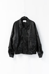 over pocket leather jacket(2colors)