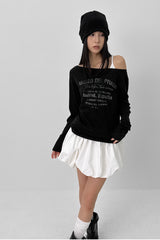 [MADE] Prado Off-Shoulder Long Sleeve T-Shirt
