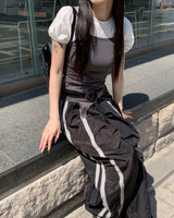 Unbalanced long Sleeveless