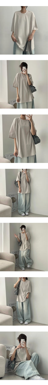 [A breathable fabric!] Tシャツウィズクールラディッシュオーバーフィット