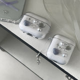 [made]silver&blue marbling resin airpodcase