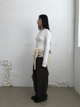 Odd Wool Touch Pintuck Slacks (2color)