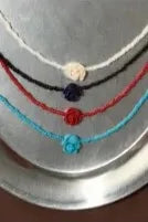 ROSE BEADED NECKLACE (4COLORS!)