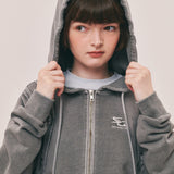 ラインカットオフ2wayフードジップアップ_グレー