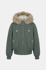 Berlin Fur Trimmed Padded Jumper