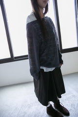 soft slub loose knit top(2colors)