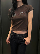 キッチ スリム ハーフ Tシャツ(3color)