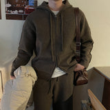 LMN Maisoned Knitwear Hooded Zip-Up (7 colors)