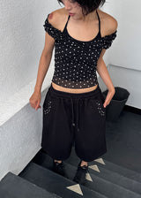 SHIRRING DOT 2-WAY TOP