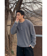 [ 1+1 ] Layered Henley Neck