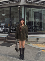 Referred Wool Round Cardigan