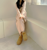 🧈🧸👼🏻🥖🥐 バタークリームフリースリーズフィットニットドレス - 3 COLOR