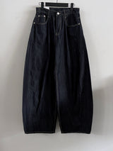 Kenz Balloon Fit Panel Wide Summer Denim Jeans 1 Color