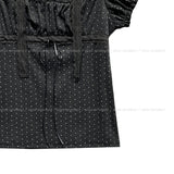 Yudee Dot Puff Short Sleeve Set