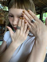 Finger print ball open ring