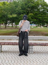 CO バック ポケット ワイド デニム パンツ