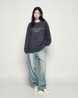 25FW BASIC LOGO KNIT CHARCOAL