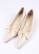 LACE-UP KITTEN HEELS