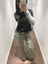 [SET]アーデンブーツカットパンツ + ベルト (3color)